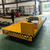 Chariot à plateforme électrique à 4 roues, robuste, 2 tonnes, avec plateforme de 4000x2000 mm, pour le transport à l'aéroport, au port maritime et en serre