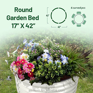 Hot Sale 8 Inch High Rounded Square Galvanized Raised Garden Bed Metal Planters Steel Planter <b>Box</b> Kit for Flower and Vegetable - Product Image 4