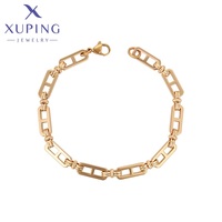 Pulsera de Cadena con Eslabones de Nariz de Cerdo, Chapada en Oro de 18K, Estilo Hip Hop, para Hombre, de XUPING Jewelry