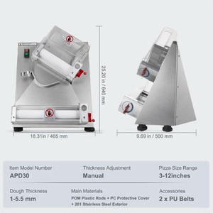 Máquina laminadora de masa de taco mexicano grande de fácil instalación, prensador de tortilleras de acero y fabricante de tortillas - Product Image 4