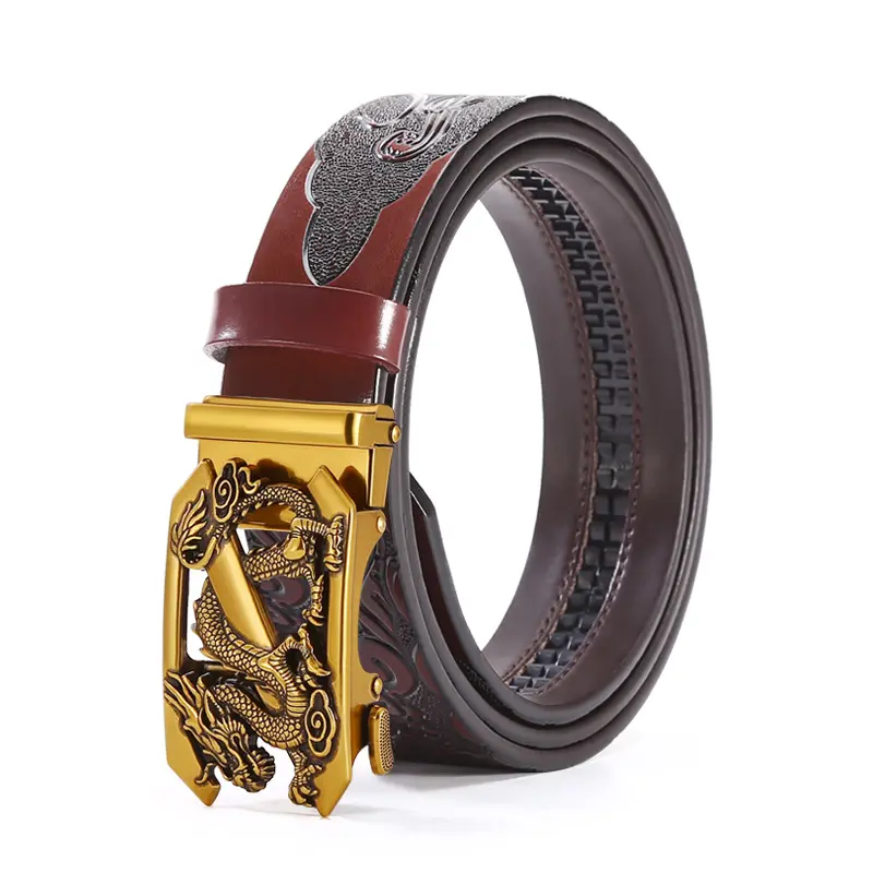 ZD270 Genuine leather Good Quality Alloy Buckle Rachet Real Leather Belt Man Belt Pure Leather for Jeans