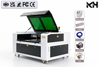 Machine de découpe et de gravure au laser CO2 1390 1300x900 pour le bois et le papier avec refroidissement par eau, garantie 1 an, système de contrôle Ruida