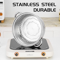 Ensemble de casseroles en acier inoxydable 4 pièces 16 18 20 22 cm, faitouts de cuisson avec couvercles, finition poli miroir, pour cuisine, restaurant, maison