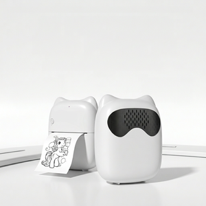 Mini Impresora Térmica Inalámbrica AI, Impresora <span class=keywords><strong>de</strong></span> Fotos Móvil Portátil con Control por Voz, Mini Impresora con Batería <span class=keywords><strong>de</strong></span> 1200 mAh, Paquete con Logotipo OEM - Product Image 3