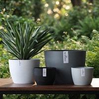 Pot pour plantes d'intérieur avec trou de drainage, pots ronds légers, pots à plantes écologiques, petits pots à fleurs en plastique PP
