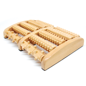 筋膜木製フットローラーマッサージャーボディフットリラックスストレスリリーフウッドフィートマッサージャーローラー - Product Image 5