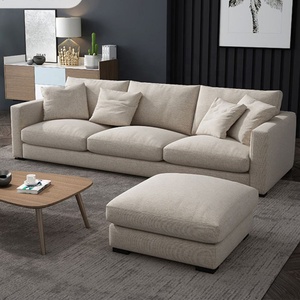 Sofá Reclinable Moderno <span class=keywords><strong>de</strong></span> <span class=keywords><strong>3</strong></span> <span class=keywords><strong>Plazas</strong></span> en Tela con Patas <span class=keywords><strong>de</strong></span> Madera - Sofá Modular Seccional Versátil para Hogar, Villa, Escuela y Almacén - Product Image 2