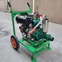 Pompa diesel lengkap untuk irigasi pertanian, kit penyiram pistol sistem pertanian sepak bola