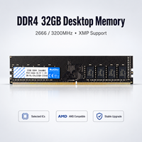 RAM de bureau RuiChu 32 Go DDR4 3200 MHz ECC, moule privé, PC4-25600 288PIN DIMM 1.2V, haute performance pour mise à niveau PC AMD, en stock