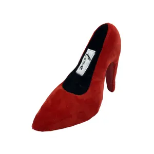 Wholesale High Quality Valentine's Day Red High Heels Dog Chew Toys Plush Toy with Squeaker New Design