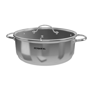 Pentola Pensofal 24 cm con coperchio in vetro per cucinare e infornare - Product Image 1
