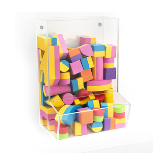 Espositore e Contenitore in Acrilico Trasparente Lucido da Parete per Giocattoli, Organizer per Sala Giochi dei Bambini - Product Image 1