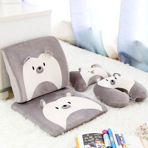 Ensemble d'oreillers en forme de U en velours à mémoire de forme, motif cochon mignon, pour voiture, voyage, sieste, coussin de siège, 28x28x14cm, design animal de dessin animé pour adulte - Product Image 5