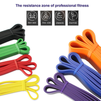 Banda Elástica de Resistencia de Látex de Alta Resistencia para Ejercicio, Banda Elástica para Deporte, Fuerza, Asistencia en Dominadas, Entrenamiento, Pilates, Equipo de Fitness