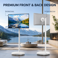 24 27 Inch Portable Smart Display Android Touch Screen Mobile TV with Rolling Floor Stand for Home Office