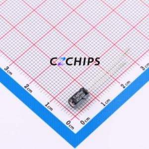 Condensador Electrolítico de Aluminio de Orificio Pasante SK470M016B070A, Componente de Orificio Pasante (THT), D4xL7mm 47uF 20% 16V 1.5mm - Product Image 1