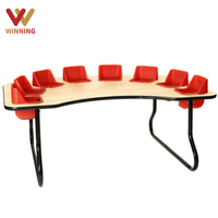Ensemble de mobilier pour garderie et crèche Montessori : table et chaise pour repas d'enfants, aménagement de salle de classe pour centre de puériculture
