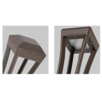 Lampe LED d'extérieur pour pelouse, lumière de jardin 10W 85-265V AC PC Aluminium 170X170XH600/700/900MM
