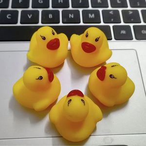 Customized Logo 3.7*3.0*.3.7cm Plastic Yellow Duck Pinch Call <b>Bath</b> Sound Swimming Pool & Bathroom Water Playing Toy Wholesale - Product Image 2