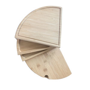 Nueva Tabla de Quesos y Charcutería de Bambú con Juego de Cuchillos, se Almacena en Forma Compacta y se Abre hasta un Diámetro de 18 Pulgadas - Product Image 3