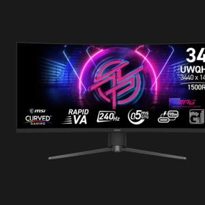 34 pulgadas 240Hz Gaming Monitor Gaming Display Rotating Lifting VA ScreenMPG 346CQRF X24 - Product Image 2