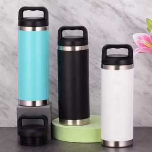 กระติกน้ำสแตนเลส เก็บความร้อน/เย็นได้นาน 6-12 ชั่วโมง ผนังสองชั้นสุญญากาศ ป้องกันการรั่วซึม ดีไซน์หูจับ สำหรับเป็นของขวัญ - Product Image 3