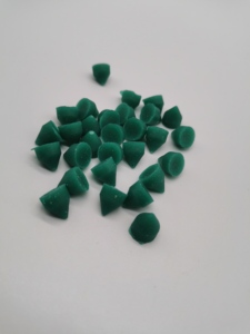 Pierre à aiguiser en plastique abrasive de haute qualité, conique triangulaire vert clair, n° 400, <span class=keywords><strong>pour</strong></span> le débavurage et le polissage - Product Image 6