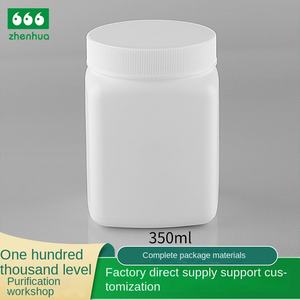 Grande capacità 350ML bianco HDPE bottiglie di plastica quadrato a bocca larga con tappo a vite per applicazioni di lavaggio di latte in polvere - Product Image 5