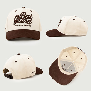 Bán Buôn Thể Thao OEM Chất Lượng Cao Một Khung Biểu Tượng Tùy Chỉnh 3D Thêu Cấu Trúc <span class=keywords><strong>5</strong></span> Bảng Điều Chỉnh Bông Thư Hai Tone Hat Mũ Bóng Chày - Product Image 3