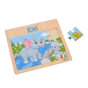 rompecabezas de madera de los niños de 3-6 años de dibujos animados de animales de tráfico cognitivo temprano educación Juguetes - Product Image 5