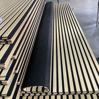 Panneaux acoustiques en bois 3D à lattes, fabrication OEM en Chine, pour murs et plafonds, panneaux insonorisants rainurés, finition bois, MDF, décoration intérieure