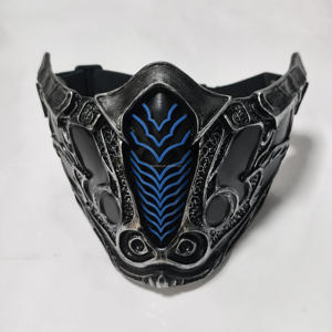 Máscara de <span class=keywords><strong>Samurai</strong></span> Japonesa de Resina con Luz LED Recargable, Decoración para la Cabeza para Cosplay de Halloween - Product Image 1
