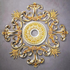 <span class=keywords><strong>Rosace</strong></span> de <span class=keywords><strong>plafond</strong></span> vintage en polyuréthane pour médaillon de <span class=keywords><strong>plafond</strong></span> de décoration intérieure - Product Image 2