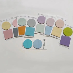 Tùy chỉnh Mini Dot vòng trong suốt dính Lưu ý Pet rõ ràng Memo Pad kế hoạch máy tính xách tay tối giản bảng màu - Product Image 5