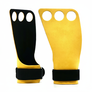 Poignées de gymnastique en cuir, gants de musculation, sangles robustes, gants de musculation avec poignée texturée en cuir - Product Image 1