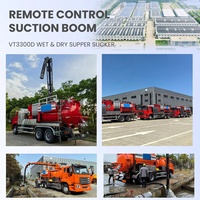 Camion de nettoyage haute performance pour déchets dangereux VT3300 12CBM 3400M3H 30M avec flèche hydraulique multidirectionnelle intégrée et jet intégré