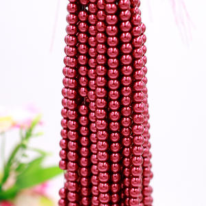 Perlas sueltas de imitación de cristal brillante al por mayor, 4mm, 6mm, 8mm, 10mm, 12mm, perlas de imitación Diy a granel con agujero para la fabricación de joyas - Product Image 5