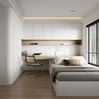 Hochwertige Melamin-Luxus-Schlafzimmermöbel mit verstellbaren Schränken und Schreibtisch-Design für Zuhause, Apartment und Hotel
