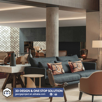 Diseño de Interiores para Restaurantes y Bares, Servicio de Diseño de Interiores, Renderizado 3D, Solución Integral, Proveedor de Materiales de Construcción en China