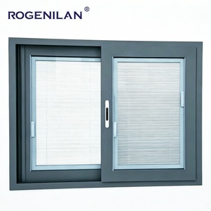 <span class=keywords><strong>Ventana</strong></span> Corredera de Aluminio con Rotura de Puente Térmico de Tres Vías, Vidrio Templado y Persianas, Proveedor Chino Rogenilan - Product Image 2