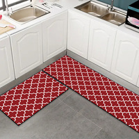 Ensemble de 2 tapis de cuisine, 2 pièces, motif géométrique, antidérapant, tapis de sol modernes à motifs géométriques pour la cuisine, ensembles de tapis de couloir