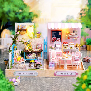 Sweet <b>Talk</b> DIY Miniature Tea House Model Kit With Lights For Girls Creative Gift - Product Image 2