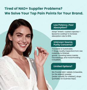 Suplemen Nutrisi Lifeworth NAD+ Bersertifikat HACCP GMP 60 Kapsul/Botol untuk Mendukung Energi Seluler dan Perlindungan Antioksidan - Product Image 2