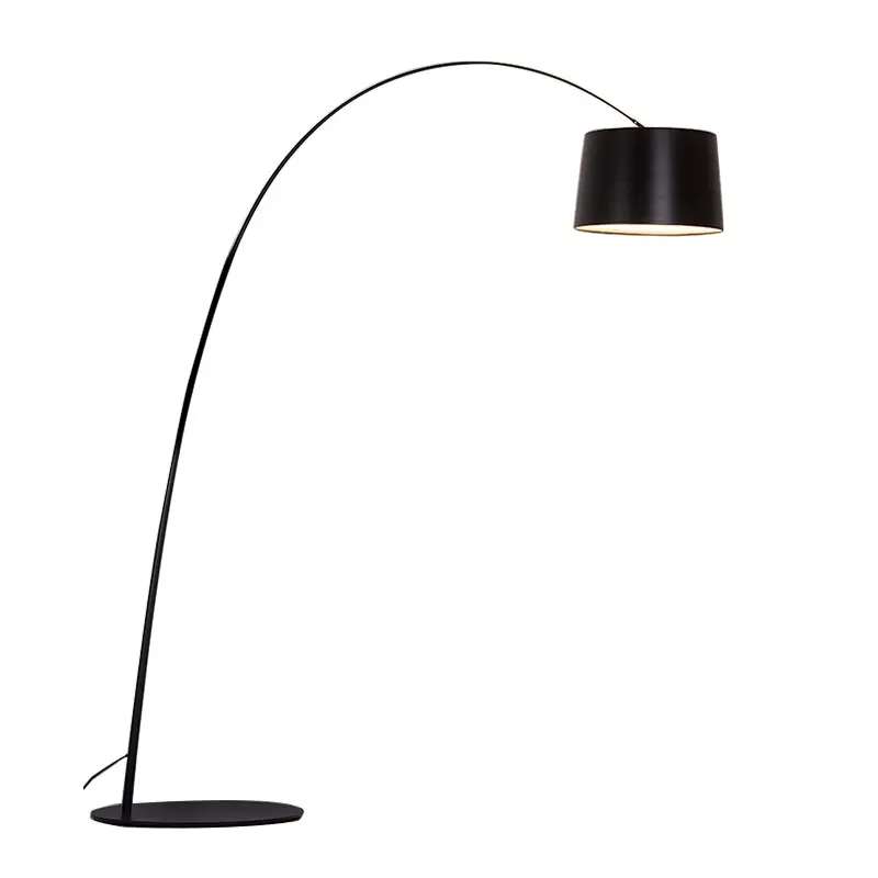 Металлический купольный напольный светильник в скандинавском стиле с черной дугой, стоячий изогнутый напольный светильник для дома, гостиной, офиса или за диваном