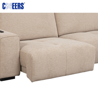 MANWAH CHEERS Sofá Cama Eléctrico Moderno y Acogedor de Dos Plazas, Deslizador Eléctrico, Tela Impermeable, Extensible con Control Remoto Inalámbrico