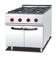 Cuisinières à gaz verticales à 6 brûleurs en acier inoxydable, avec four et armoire, équipement de cuisine commercial, cuisinière à gaz