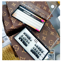 Kit complet d'extensions de cils, boîte d'emballage personnalisée avec Logo, à faire soi-même, 20 pièces
