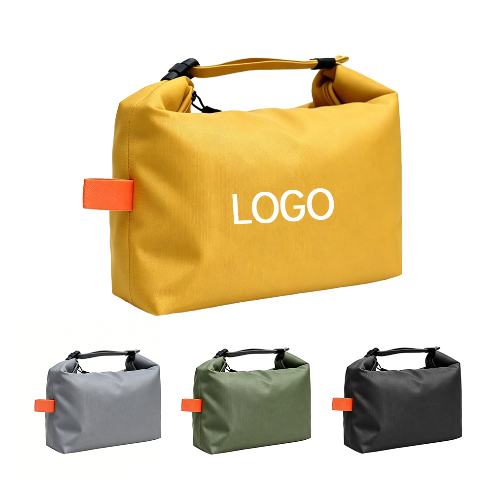 Oxford Cloth Roll Cooler Lunch Bag PEVA Lining