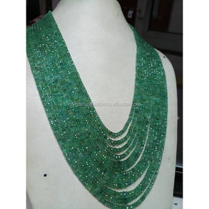 Cuentas Redondas Facetadas de Esmeralda Natural de Alta Calidad de 2.5mm-5mm para la Fabricación de Joyas - Product Image 3