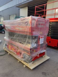 RST L049 Platform kerja Aerial pria, Lift gunting mendorong sendiri kecil hidrolik listrik 4m 6m 8m 10m 12m 14m Genie JLG - Product Image 6